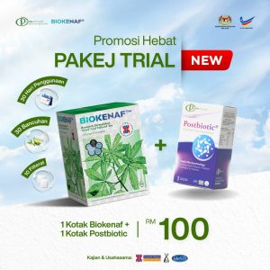 Pakej Trial -  1 kotak Biokenaf + PERCUMA 1 Postbiotik